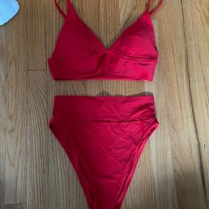 Aerie red bikini set